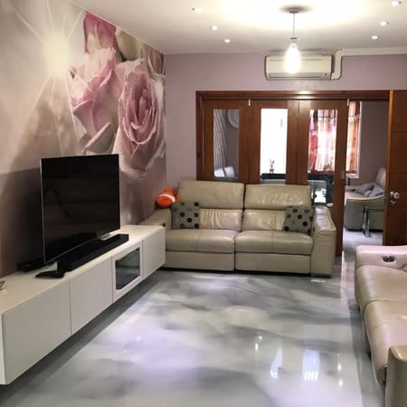 Living Room Epoxy Floor