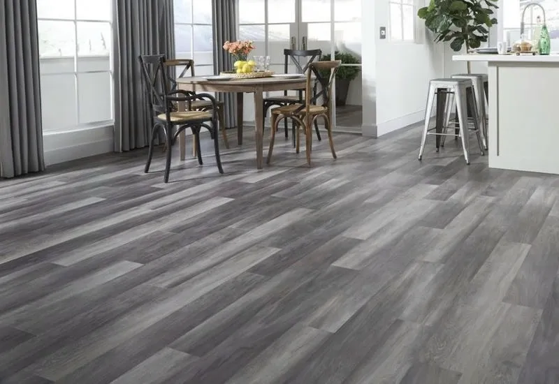 Luxury vinyl click flooring tiles
